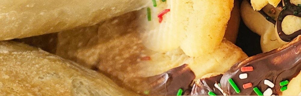 Artisan sourdough loaves and sweet pastries